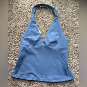Free People Blue Halter Top